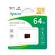 Карта пам'яті Apacer 64GB microSD class 10 UHS-I V10 A1 (AP64GMCSX10UB-RA) - зображення 2