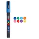 Набір маркерів Uni Posca PC-3ML Glitter Color 0.9-1.3мм 8шт (PC-3ML GLITTER COLOR 8C) - зображення 5