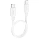 Дата кабель Hoco X96 Hyper Type-C to Type-C 60W (0.25m) White - изображение 1
