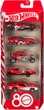 Zestaw 5 podstawowych samochodzików Hot Wheels 80 lat jazdy Mattel (JGK08) - obraz 1