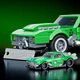 Klocki Mattel Brick Shop Hot Wheels Speed Camaro 289 elementów (JFT16) (194735304837) - obraz 4