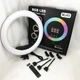Кольцевая LED лампа RGB MJ45 Ring 45 см комплектация адаптер со встроенным кабелем, держатели для телефона, - изображение 5