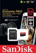Карта пам'яті microSDXC (UHS-1 U3) SanDisk Extreme Pro A2 64Gb class 10 V30 (R200MB/s, W90MB/s) (adapter) (SDSQXCU-064G-GN6MA) - зображення 2