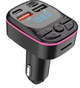 Автомобильный FM-трансмиттер Car C11 FM-передатчик 2 USB + TypeC ресивер, модулятор, плеер MP3 black Bluetooth - изображение 1