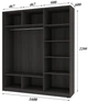 Шкаф-купе двухдверный Matro (LuxeStudio) ДСП/ДСП 160x60x220 см Морское дерево (14155535-923) - изображение 2