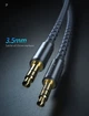 Кабель аудио Essager 3.5mm Aux mini Jack male-male 0.5 м Dark Gray (EYP35-DYB0G) - изображение 2