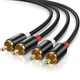 Кабель UGREEN 2RCA to 2 RCA Male to Male Audio Cable 1м black (AV104) - изображение 1