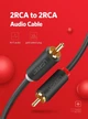 Кабель UGREEN 2RCA to 2 RCA Male to Male Audio Cable 1м black (AV104) - изображение 2