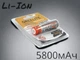 Аккумулятор Li-Ion BATTERY 18650 5800mAh для фонарей и электроники литиевый аккумулятор перезаряжаемый 5401 - изображение 1