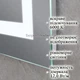 Зеркало 60x80 см LED Touch Сенсор Фасадне підсвічування Антизапотівне Mixxus HARD MR06-60x80-CASE Стекло 5 мм із Срібною амальгамою Алюмінієвий каркас Часи Товщина 3 см (MI7157) - зображення 5