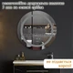 Зеркало 80 см Круглі LED Touch Сенсор Фасадне підсвічування Антизапотівне Mixxus MC02-80-CASE Стекло 5 мм із Срібною амальгамою Алюмінієвий каркас Часи Товщина 3 см (MI7158) - зображення 3