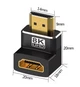 Угловой под 90° адаптер HDMI - HDMI, конвертер / переходник (Тип 8K HDMI ZJ 90D) с поддержкой 8K UHD, черный (92404447) - изображение 2