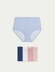 Набор трусиков Marks&Spencer модель Full briefs высокая посадка 5 шт 14(42) dark blue mix 0192 - изображение 1