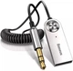 AUX-stereo (HiFi-sound) Bluetooth-аудиоадаптер Baseus Elegance Silver + громкая связь Hands Free c микрофоном, чёрный кабель (CABA01-01) - изображение 2