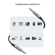 Кабель для наушников с микрофоном AUX Jack 3.5mm 4 Pin TRRS UGREEN AV183 M/M 4-Pole Microphone Audio Cable шнур аукс для гарнитуры микрофона колонок 2 метра серый (20782) - изображение 2