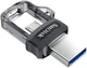Флеш пам'ять USB SanDisk Ultra Dual Drive m3.0 256GB USB 3.0 + microUSB Black-Gray (SDDD3-256G-G46) - изображение 2
