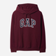 Bluza damska z kapturem ocieplana GAP 463506-02 M Bordowa - obraz 4