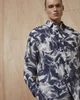 Сорочка River Island сірий в сині візерунки OILRX014 L - изображение 2