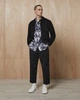 Сорочка River Island сірий в сині візерунки OILRX014 L - изображение 3
