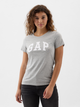 Футболка бавовняна жіноча GAP 729555-05 L Сіра (1200139181703) - зображення 1