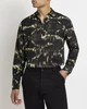 Сорочка River Island чорний в візерунки QQJJF736 XL - изображение 2