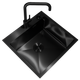 Кухонная мойка VLS51 Black (Матовая)+Смеситель+Дозатор+Сифон - изображение 4