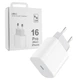 Сетевое зарядное устройство Foxconn Power Adapter Type-C 35W с быстрой зарядкой для iPhone 16 / Pro / Max White - изображение 1