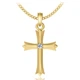 Крест DIAMOND of LOVE "Мой милый ангел: Луч света" в желтом золоте&nbsp; - изображение 1