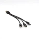 Кабель сплиттер USB - 3 Type-C для зарядки и питания 2A 20см Чёрный ( код: A3C-02mB ) - изображение 5