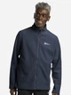 Толстовка на флисе, на молнии мужская Jack Wolfskin Winterstein Fz M 1711371-C0412 S Темно-синяя (4064886588607) - изображение 1