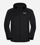 Толстовка на флисе, на молнии мужская Jack Wolfskin Peak District Hooded Fz M A65272-6000 S Черная (4064886551076) - изображение 7
