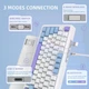 Клавіатура Attack Shark X85 Wireless Mechanical Keyboard (Starlight, перемикачі White Jade) бездротова - зображення 8
