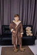 Детский халат унисекс веллсофт шоколад, 6-8 лет (рост 116-128 см) - изображение 1