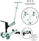 Самокат Globber Go Up Sporty 360 колеса с подсветкой Мятно-фисташковый (456-706) - изображение 8