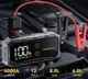 Аварийное пускозарядное устройство Бустер F02 21800мАг 4000A 12V LCD Дисплей Фонарь 400лм Пуско-зарядное для авто пусковой джамп стартер аккумуляторов пускатель 8л Бензин 6л Дизель Jump Starter пускозарядное Black - изображение 3