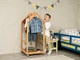 Будиночок-вішалка для одягу з колесами Busy Wood Чорний 50х50х112 см - зображення 2