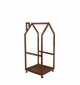 Домик-вешалка для одежды с колесами Busy Wood Темный 50х50х112 см - изображение 1