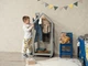 Домик-вешалка для одежды с колесами Busy Wood Серый 50х50х112 см - изображение 3