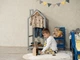 Домик-вешалка для одежды с колесами Busy Wood Серый 50х50х112 см - изображение 7