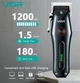 Тример VGR V-998 RED з 4 насадками та LED дисплеєм (46243-V-998 RED_369) - изображение 5