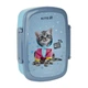 Ланчбокс Kite Studio Pets "Котёнок" 750 мл с приборами голубой с серым (SP25-163) - изображение 1