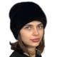 Шапка норкова Хутряний Стиль Коса 54-60 Темно-коричневий (067/G) - зображення 1