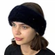 Жіноча норкова пов'язка на голову Хутряний стиль Синій ірис One size (1003/C) - зображення 2