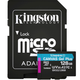 Карта памяти Kingston microSDXC 128Gb Canvas Go Plus A2 V30 UHS-1 U3 (R-170 Mb/s, W-90 Mb/s) + Adapter SD - изображение 1