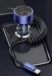 Автомобильное зарядное устройство Toocki 60W USB + Type C + встроенный кабель Type C быстрая зарядка ( TQ-CC26A Blue ) - изображение 10