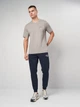 Футболка хлопковая длинная мужская Jack & Jones 12284421 M Gray Flannel (5715724552173) - изображение 3
