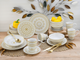 Набор столовой посуды CreaTable Mandala Gold из 16 предметов на 4 персоны керамика золотисто-белый - изображение 4