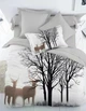 Постельное белье сатиновое Dijital Belizza Foresty Евро 200×220 100% хлопок - изображение 1
