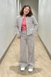 Кардиган женский Uniqlo 107786165 M Черный с молочным (1159842971) - изображение 8