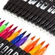 Акварельные двусторонние маркеры Dual Brush 80 шт. - художественные фломастеры на водной основе для рисования, раскрасок, скетчинга, каллиграфии, иллюстраций и дизайна. Набор акварельных маркеров-брашпенов с эффектом акварели в чехле-сумке - изображение 6